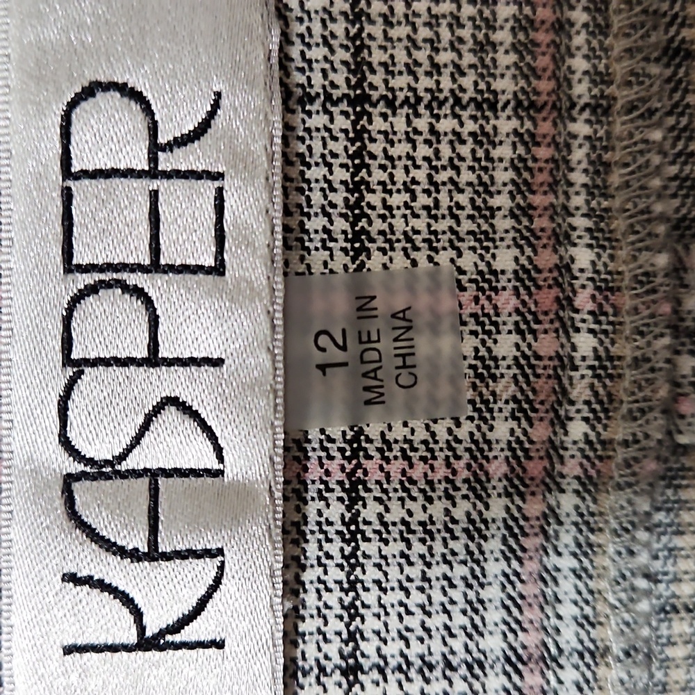 Kasper Gray Plaid Pants - Picture 4 of 9